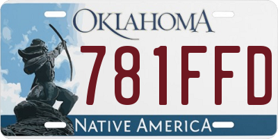 OK license plate 781FFD