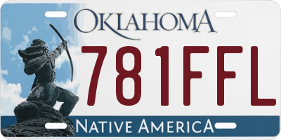 OK license plate 781FFL