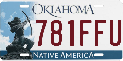 OK license plate 781FFU