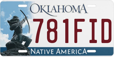 OK license plate 781FID