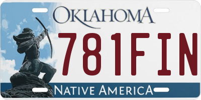 OK license plate 781FIN