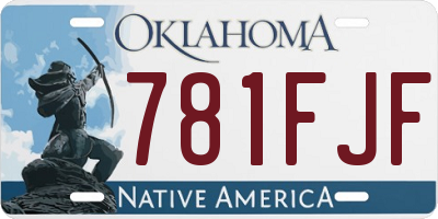 OK license plate 781FJF