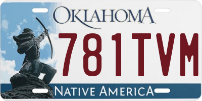 OK license plate 781TVM