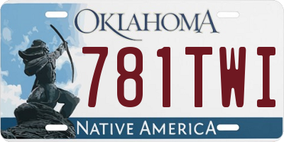 OK license plate 781TWI