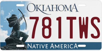 OK license plate 781TWS