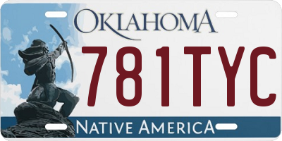 OK license plate 781TYC