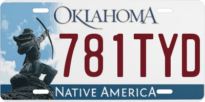 OK license plate 781TYD