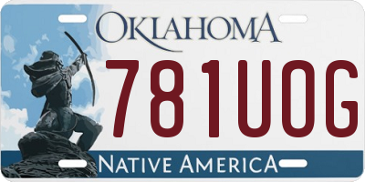 OK license plate 781UOG