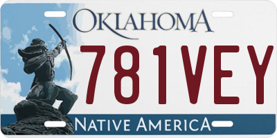 OK license plate 781VEY