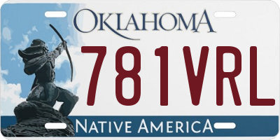 OK license plate 781VRL