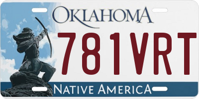 OK license plate 781VRT