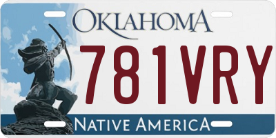 OK license plate 781VRY
