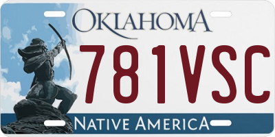 OK license plate 781VSC