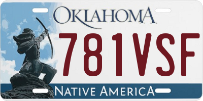 OK license plate 781VSF