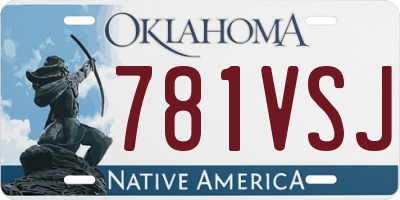 OK license plate 781VSJ