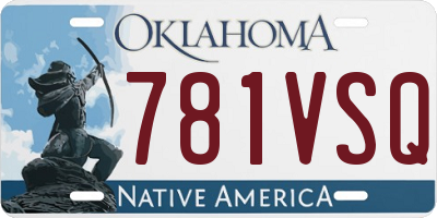 OK license plate 781VSQ