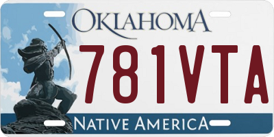 OK license plate 781VTA