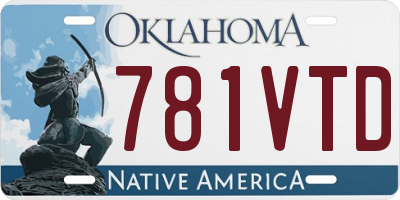 OK license plate 781VTD