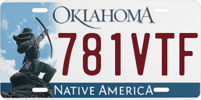 OK license plate 781VTF