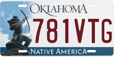 OK license plate 781VTG
