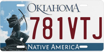 OK license plate 781VTJ