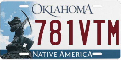 OK license plate 781VTM