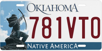 OK license plate 781VTO
