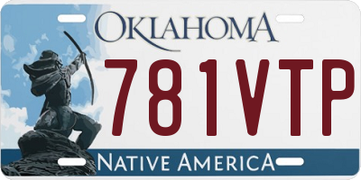 OK license plate 781VTP