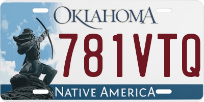 OK license plate 781VTQ