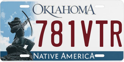 OK license plate 781VTR