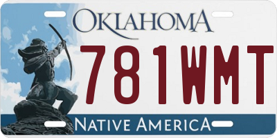 OK license plate 781WMT