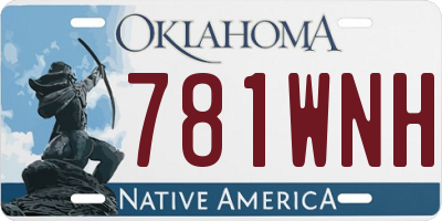 OK license plate 781WNH