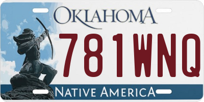 OK license plate 781WNQ