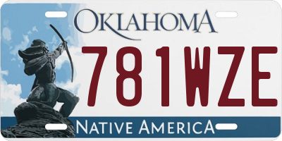 OK license plate 781WZE