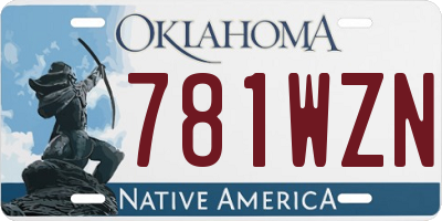 OK license plate 781WZN