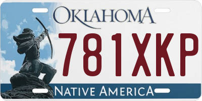 OK license plate 781XKP