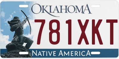 OK license plate 781XKT