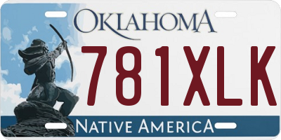OK license plate 781XLK