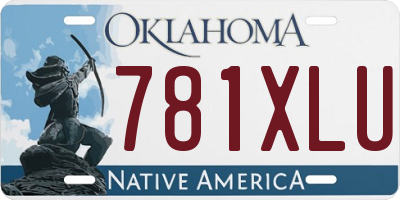 OK license plate 781XLU