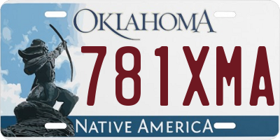 OK license plate 781XMA