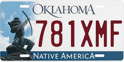 OK license plate 781XMF