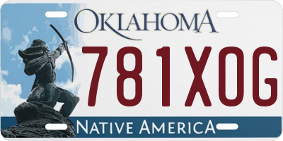 OK license plate 781XOG