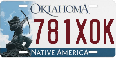 OK license plate 781XOK