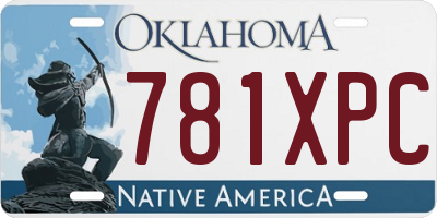 OK license plate 781XPC