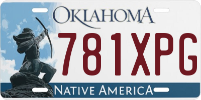 OK license plate 781XPG