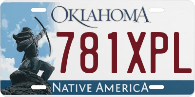 OK license plate 781XPL