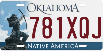 OK license plate 781XQJ