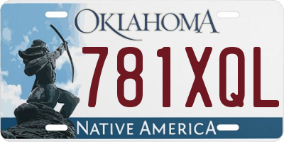 OK license plate 781XQL