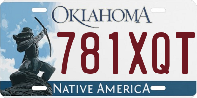OK license plate 781XQT