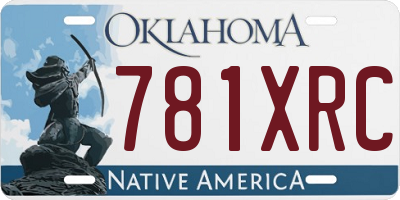 OK license plate 781XRC